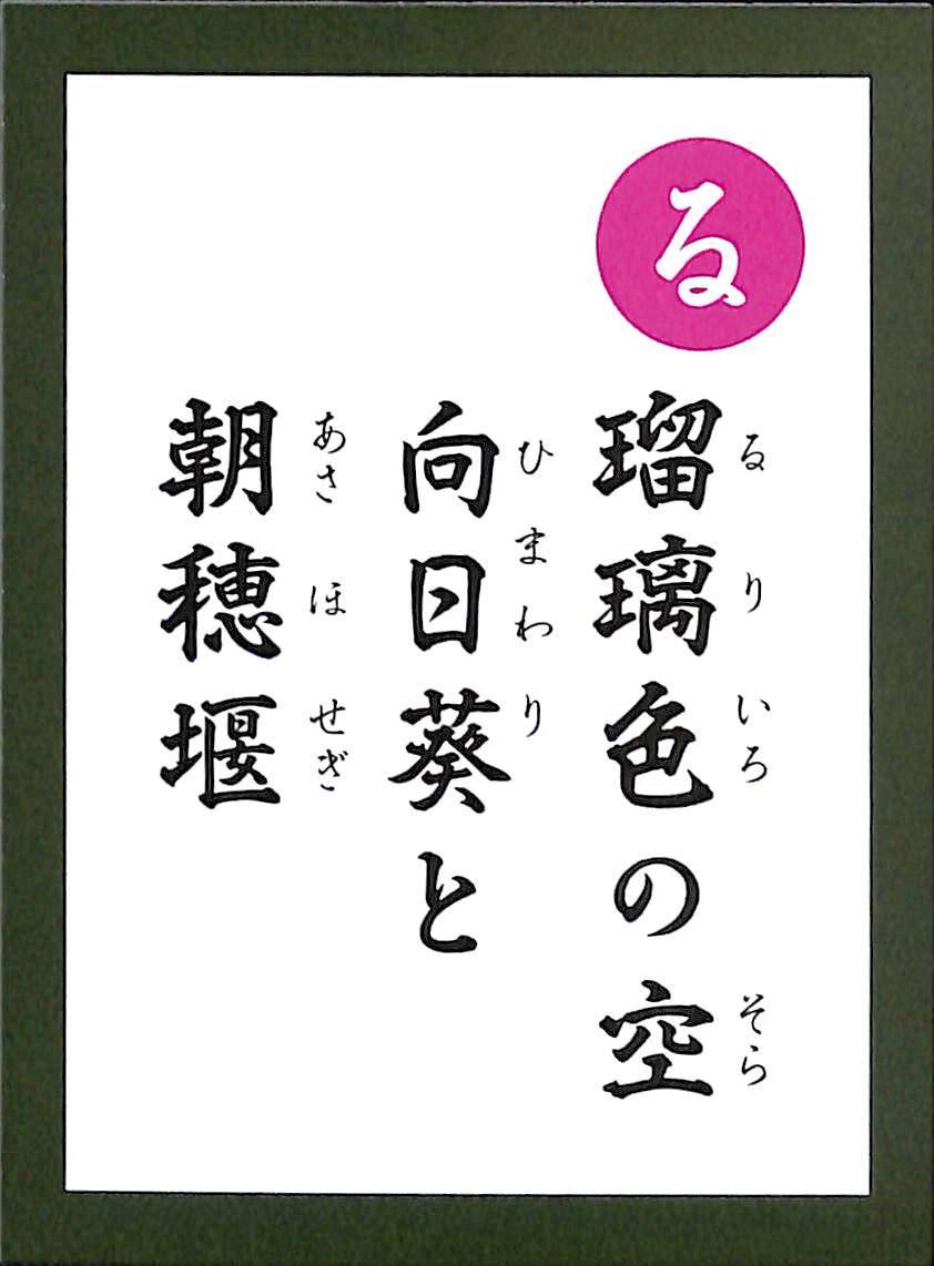 瑠璃色の空　向日葵と　朝穂堰